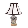 Devansh Multi Cotton Shade Lamp With Wood & Mosaic Glass Base For Decoration/Office/Home/Gifting/Study For Decoration/Office/Home/Gifting/Study