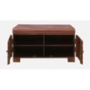 Liliana Shoe Rack With Seating In Honey Oak Finish
