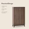 Webster 24 Pair Shoe Rack in Classic Walnut Finish