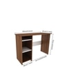 Woodbuzz Duke Engineered Wood Finish Study Table Desk In Walnut And Frosty White