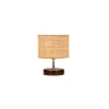 Lilo Beige Jute table lamp with brown wood base