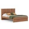 Koro Solid Wood Queen Size Non Storage Bed In Amber Walnut Finish