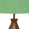 Devansh Green Jute Table Lamp With Wood Natural Base (7X13 Inches)-17