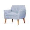 Thomas Fabric Lounge Chair in Blue Color