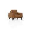 Granada Premium 1 Seater Fabric Sofa in Ochre velvet Colour