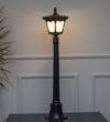 HELSINGOR Black Finish Outdoor Bollard Light