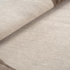 Handmade Wool Shaped Rug Modern Abstract Wave Brown Beige 8 x 10 Feet Carpet