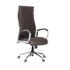 Ettorez  Global Hb Stylish Sleek Leatherette Office Chair In Brown Colour