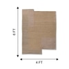Jaipur Rugs Soft Geometric Jute Dhurrie Rug Brown 5x7 ft in Peach and Mocha