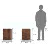 Magellan Solid Wood Bedside Table in Teak Finish