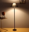 47" Black Floor Lamp with Black Shade