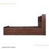 Maverick Engineered Wood Single Bed With Head Board Storage in Columbian Walnut Finish