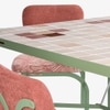 Dastoori Ceramic Tile Outdoor Dining Table in Beige Colour