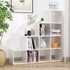 Hexa Engineered Wood Bookshelf Multipurpose Storage Rack in Frosty White Colour