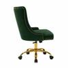 Doe Buck Swen Luxury Green Tufted Velvet Office Chair