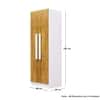Hexa Red Wooden 2 Door Wardrobe with 4 Shelves in Frosty White and Giant Wood Colour