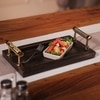 Ireka Home Rasa Wooden Serving Tray with Iron Handles