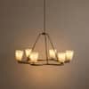 Kaze Handicrafted Chandelier in Golden and White Colour