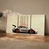 The Castle Decor Porsche 911 GT3 RS Wall Art Set of 3 16x24 Inch