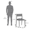 Saar Solid Wood Dining Chair in Teak Finish & Crimson Grove Colour - Set of 2