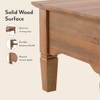 Malabar Rectangular Solid Wood Coffee Table In Amber Walnut Finish