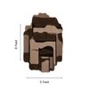 Handmade Wool Shaped Rug Modern Abstract Mocha Brown 5 x 8 Feet Carpet