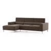 Chelsea Left Aligned 3 Seater Sectional Fabric Sofa (Daschund Brown)