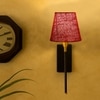 Devansh Metal Electric Wall Light in Black Colour with Maroon Shade Count of 1 Light