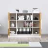 Hexa Engineered Wood Bookshelf in Frosty White and Giant Wood Colour