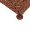 Jersey Chunky Knit Rust Decorative Cushion Cover 16 x 16 Inches