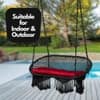 Swingzy Premium Large Round Double Seater Swing Chair with Cushion Black