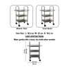 Metalsmith Metal Three Tier Serving Trolley Silver Finish Style 2