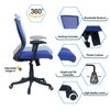 Ebeaony Mid Back Ergonomic Chair in Blue Colour