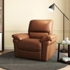 Bernice One Seater Leatherette Manual Recliner in Tan Colour