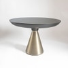 Ava Glass Coffee Table In Brass Finish