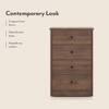 Ben Engineered Wood Chest of 4 Drawers in Classic Walnut Finish