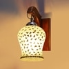 Devansh Solid Wood Electric Wall Light in Brown Colour with Multi Shade Count of 1 Light