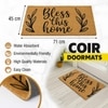 Luxe Home 100% Natural Coir Doormat Bless This Home Print (71x45 cm)
