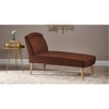 Recame Fabric Chaise Lounger in Brown Colour
