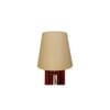 Ventus Brown Wooden Table Lamp with Yellow Printed Fabric Lampshade