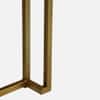 Majestic Metal Console Table in Gold Finish with Porcelain Top