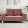 Nency Velvet 2 seater Sofa Peach