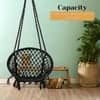 Swingzy Cotton Round Swing for Adults Black Without Accessories