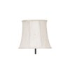 Savannah Off White Fabric Floor Lamp with Black Iron Base