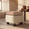 Camille Pouffee in Clay Knit and Almond Beige Colour