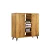 Hexa Engineered Wood Bookshelf Multipurpose Storage Rack in Giant Wood Colour