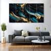 The Castle Decor Marble Abstract Wall Painting Wooden Framed Digital Painting 27x48 Inch (Style 1)
