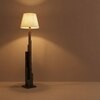 Skyline Beige Jute Floor Lamp with Beige Jute Base
