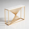 Swirlstar Metal Console Table in Gold Colour