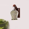 Devansh Solid Wood Electric Wall Light in Brown Colour with Multi Shade Count of 1 Light